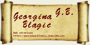 Georgina Blagić vizit kartica